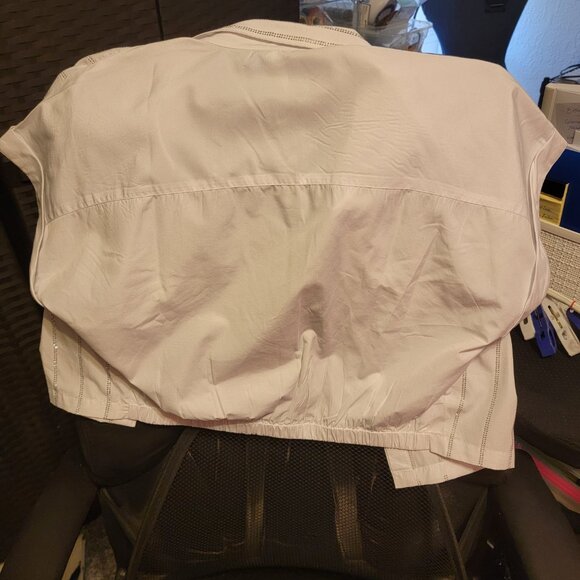 3 pc set - Jean Halter Top - Jean Shorts - White Top - Totally BLINGED OUT!  SM - Picture 3 of 7